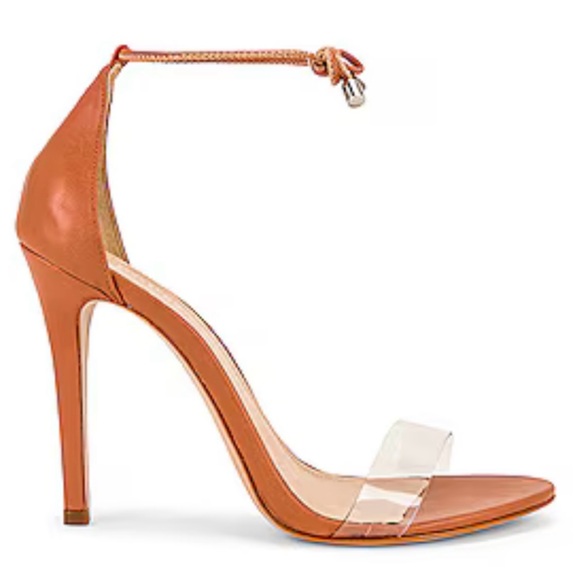 NIB SCHUTZ JOSSEANA NAPPA LEATHER MINIMALIST 4” STILETTO SIZE 6B CARAMELO COLOR - Picture 3 of 16